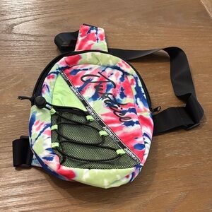 Justice Tie-Dye Kids Sling Bag - Red, Blue, Green